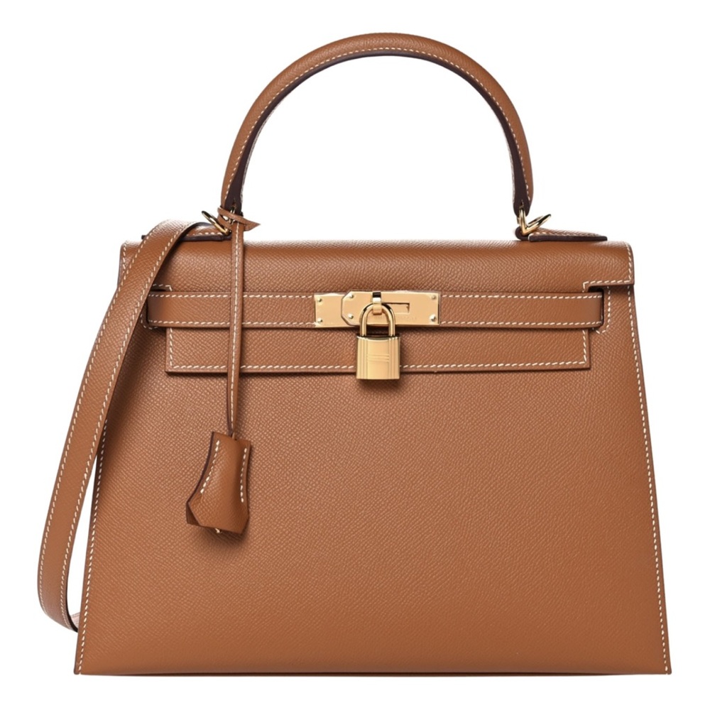 Authentic Hermes Kelly Epsom Sellier Gold with Gold Hardware 28
